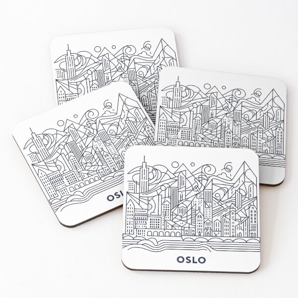 Item preview, Oslo Cubism Art – Abstract Norwegian City Design designed and sold by OzzFrequency.