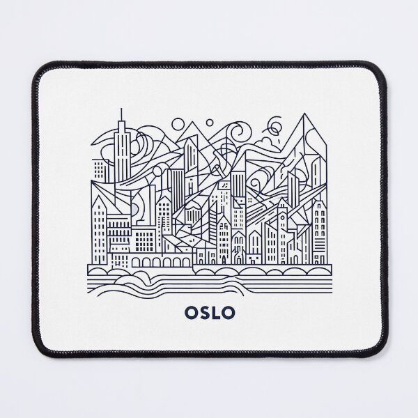 Item preview, Oslo Cubism Art – Abstract Norwegian City Design designed and sold by OzzFrequency.