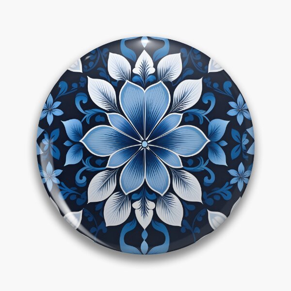 Item preview, Seamless blue floral pattern designed and sold by Kaori Dream Space.