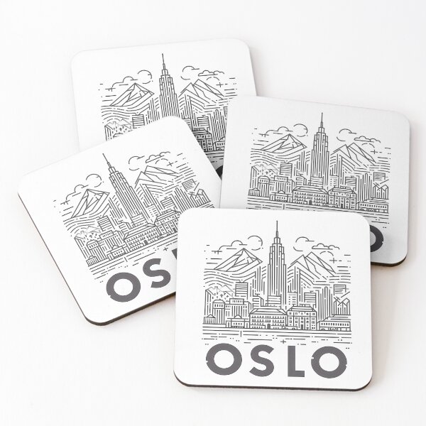 Item preview, Oslo Cubism Art – Abstract Norwegian City Design designed and sold by OzzFrequency.