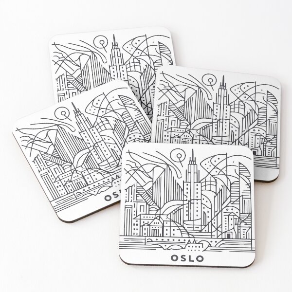 Item preview, Oslo Cubism Art – Abstract Norwegian City Design designed and sold by OzzFrequency.