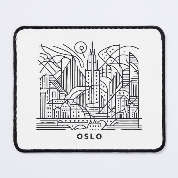 Item preview, Oslo Cubism Art – Abstract Norwegian City Design designed and sold by OzzFrequency.