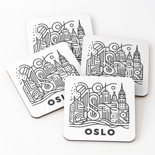 Item preview, Oslo Cubism Art – Abstract Norwegian City Design designed and sold by OzzFrequency.