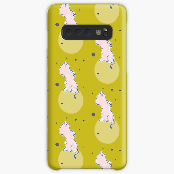 Nilpferd, Flusspferd - grün gemustert Samsung Galaxy Leichte Hülle