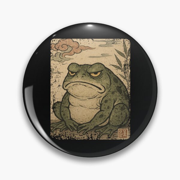 Item preview, Grumpy Frog Japanese Art Frog Aesthetic  designed and sold by alenaz.