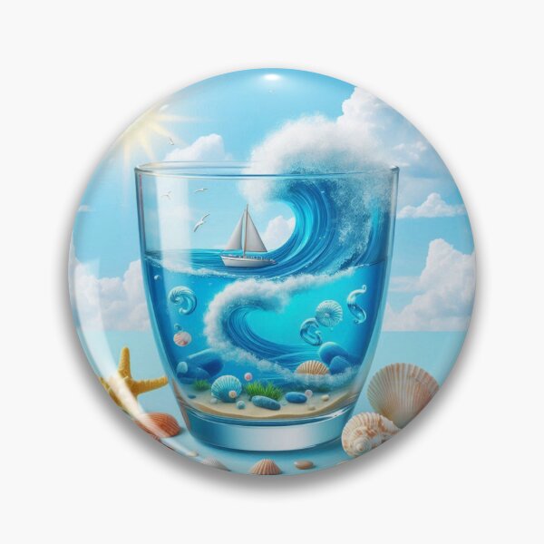 Item preview, Ocean in a glass of water 2 designed and sold by JALNERVION SHOP.