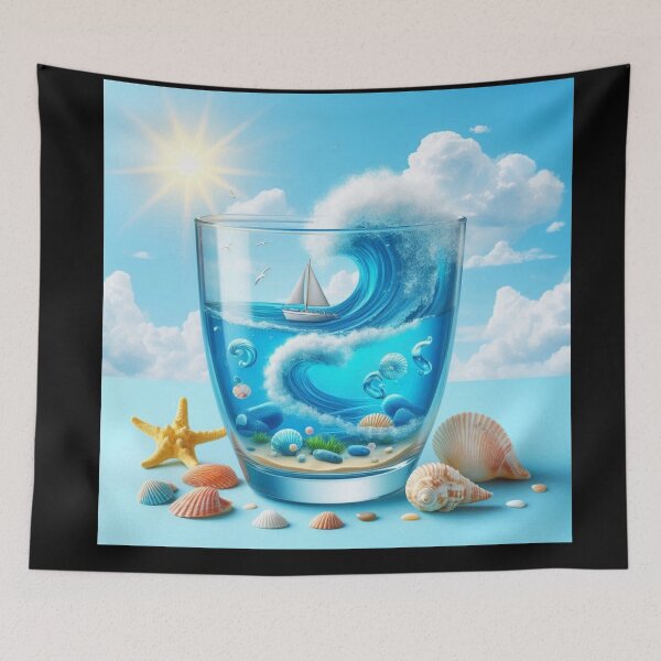 Item preview, Ocean in a glass of water 2 designed and sold by JALNERVION SHOP.