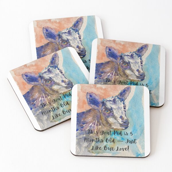 Item preview, This Goat Kid is 5 Months Old — Just Like Our Love! designed and sold by bygunartgallery.