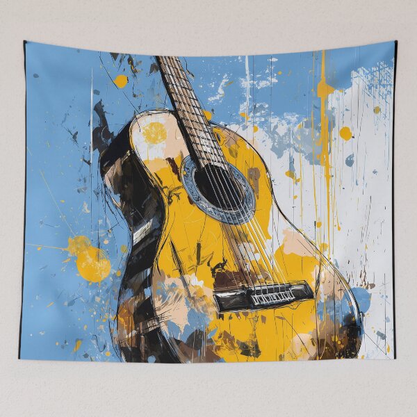 Item preview, classical guitar drawing artwork designed and sold by gut2000.