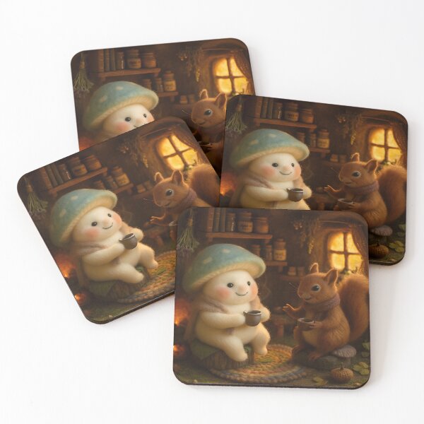 Item preview, Coffee Friends - Full designed and sold by Happy Lil Mushroom People.