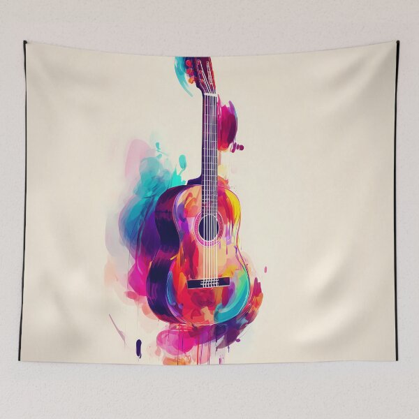 Item preview, classical guitar drawing artwork designed and sold by gut2000.