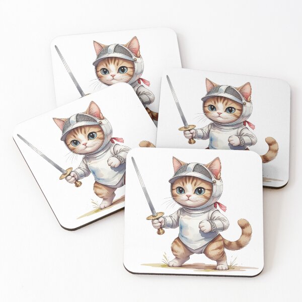 Item preview, Fencing Cat designed and sold by I-wanna-T-shirt.