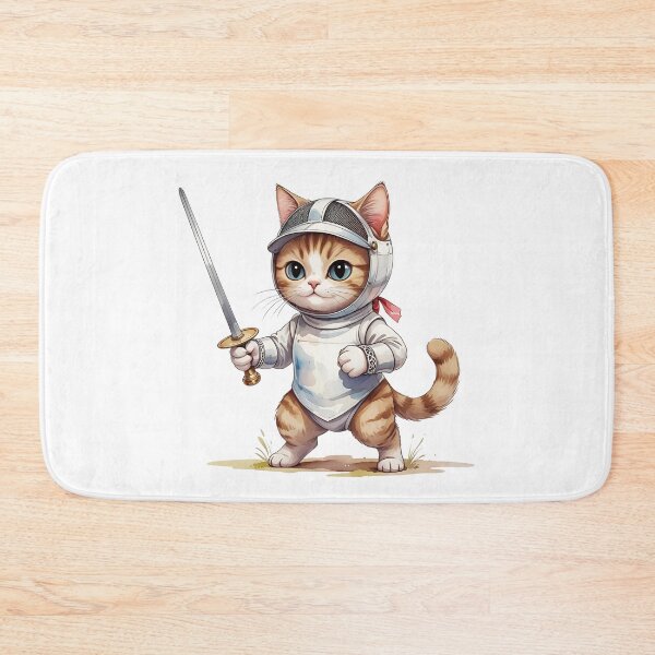 Item preview, Fencing Cat designed and sold by I-wanna-T-shirt.