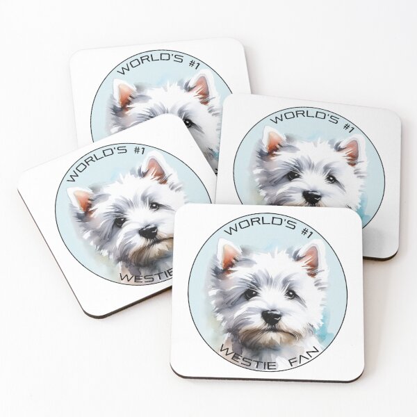 Item preview, World's #1 Westie Fan Cute Westie Watercolor Art designed and sold by adriana-holmes.