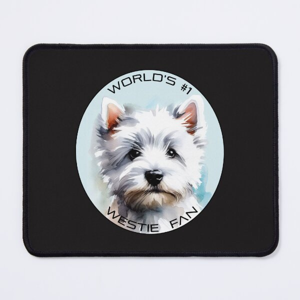 Item preview, World's #1 Westie Fan Cute Westie Watercolor Art designed and sold by adriana-holmes.