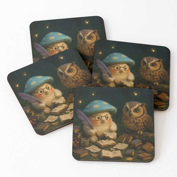 Item preview, Writing Owl - Full designed and sold by Happy Lil Mushroom People.