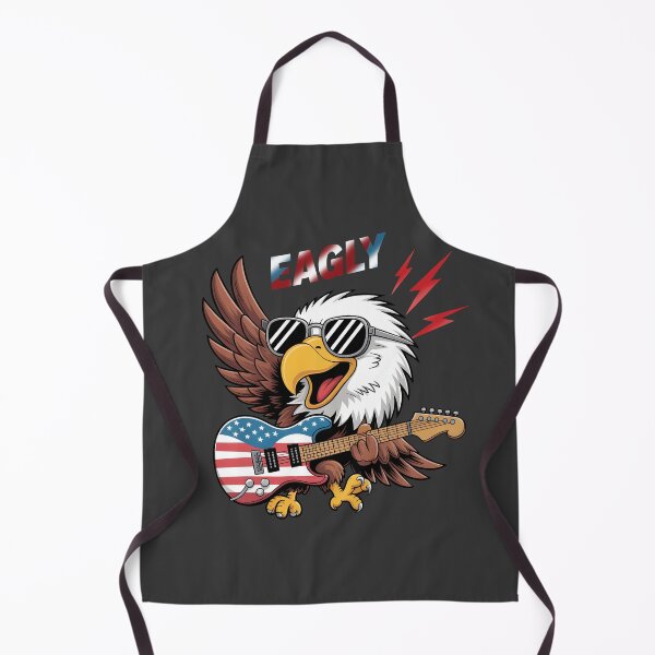 Item preview, EAGLY Eagle with American Flag Guitar Patriotic Art designed and sold by lalasine.story.