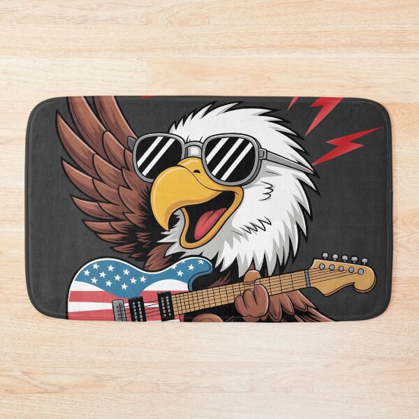 Item preview, EAGLY Eagle with American Flag Guitar Patriotic Art designed and sold by lalasine.story.