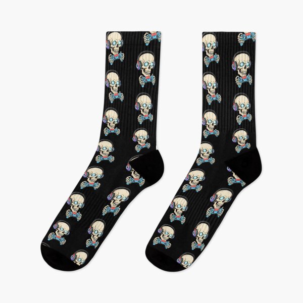 Item preview, Gamer skull with headphones and video game controller designed and sold by TheSkullRoom.