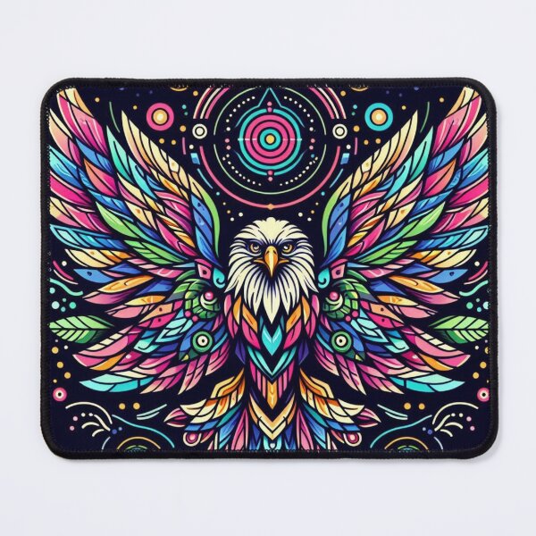 Item preview, Colorful geometric decorative mystic eagle designed and sold by Dogandesighn.