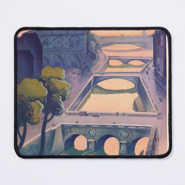 Item preview, Vintage Paris Travel Poster | Art Deco Style | Notre-Dame Cathedral & Seine | Roger de Valerio Design | French Railway Art designed and sold by artofuniverse.