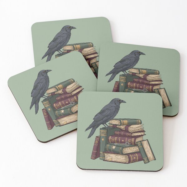 Item preview, Black crow and old books  designed and sold by FatBirdie.