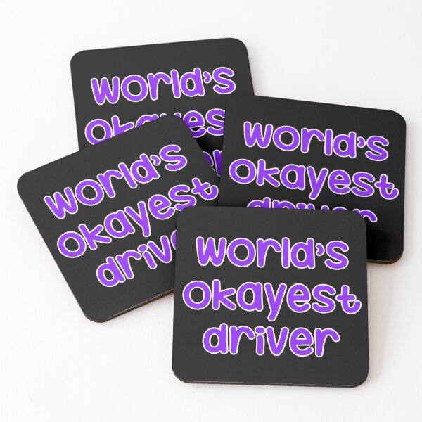 Item preview, World's okayest driver (purple) designed and sold by HotspotDesigns.