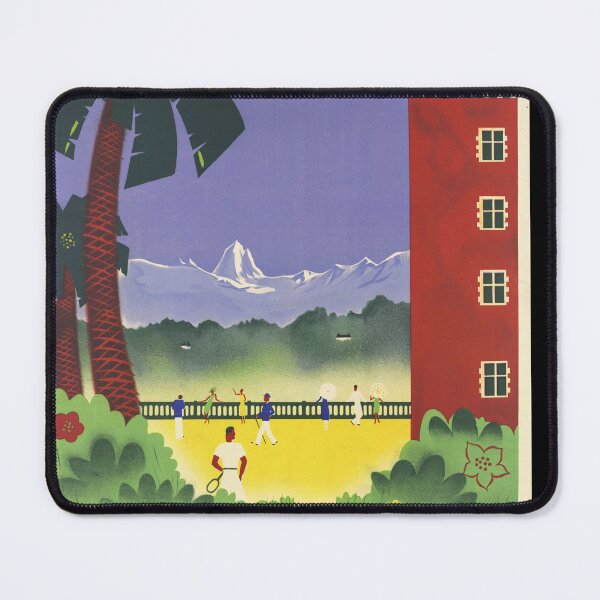 Item preview, Vintage Pau Travel Poster | Art Deco Railway Print | Chemins de Fer du P.O. Midi | French Riviera Tourism Art | Pyrenees Wall Decor designed and sold by artofuniverse.