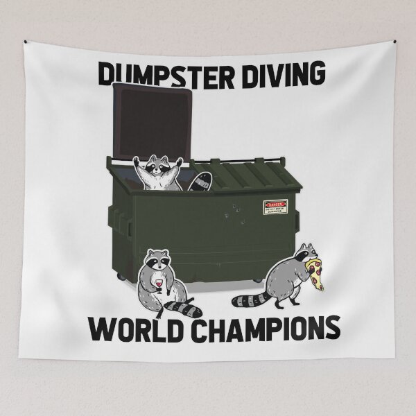 Item preview, Cute racoons dumpster diving champions designed and sold by HarryDesigns01.