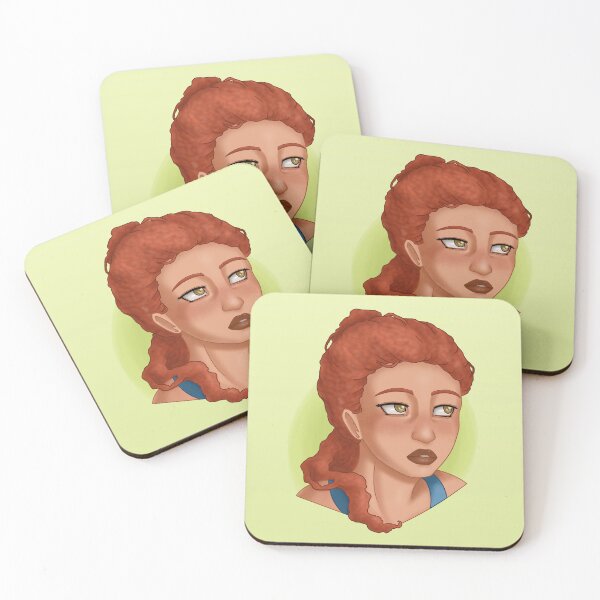 Item preview, Red haired woman portrait designed and sold by AssortedDrawings.