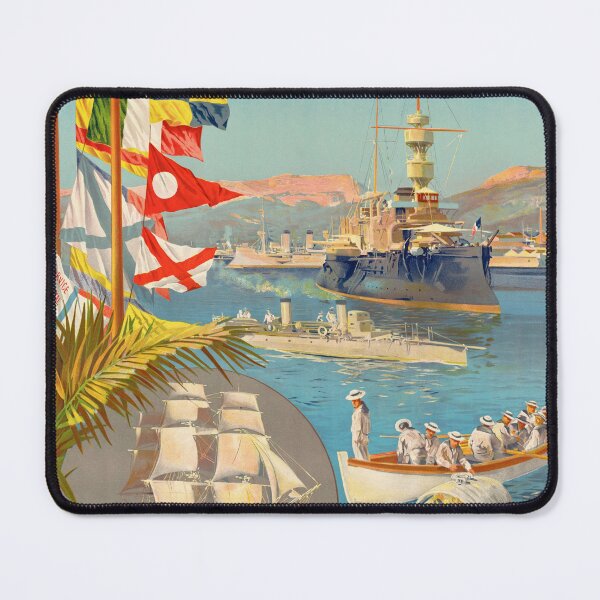 Item preview, Vintage Port of Toulon Poster | Hugo d’Alesi Art Print | Historical Naval Base Decor | Late 1800s Maritime Poster | Sailor Nautical Wall Art designed and sold by artofuniverse.