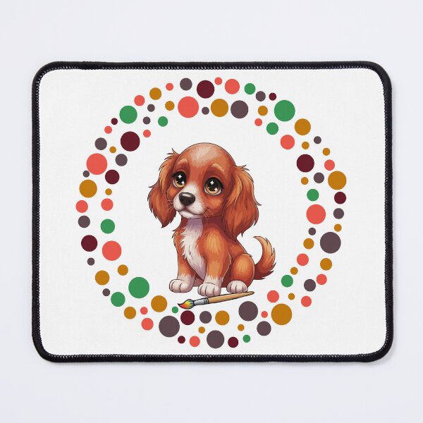 Item preview, Celebrate Dot Day with My Irish Setter | Colorful Dog Art designed and sold by The Real Life Symphony.