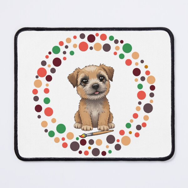 Item preview, Celebrate Dot Day with My Border Terrier | Colorful Dog Art designed and sold by The Real Life Symphony.