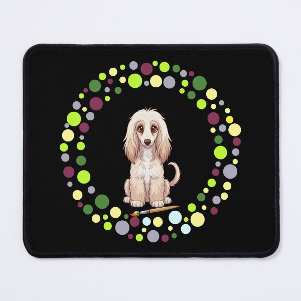 Artikelvorschau, Feiern Sie den Dot Day mit meinem Afghanischen Windhund | Bunte Hundekunst entworfen und verkauft von The Real Life Symphony.