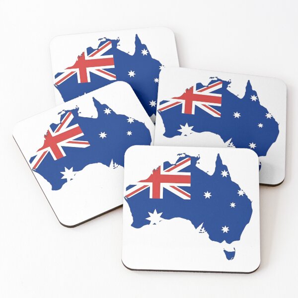 Item preview, Australia Outline in Flag Colors – Unique Map designed and sold by RAKO13.