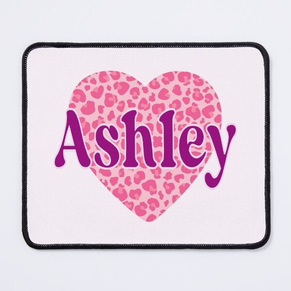 Item preview, Ashley Name Pink Leopard Heart designed and sold by Jeallan Designs.