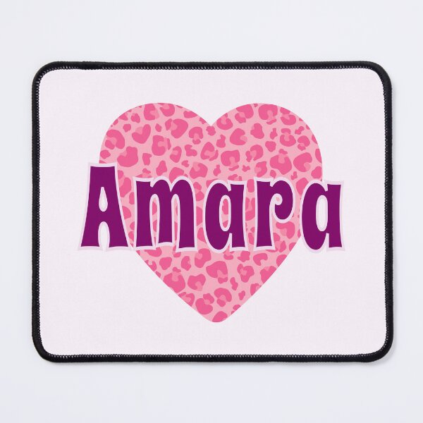 Item preview, Amara Name Pink Leopard Heart  designed and sold by Jeallan Designs.