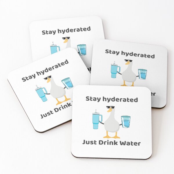 Item preview, Stay Hydrated Duck Meme – Funny Water Reminder designed and sold by DoodleTroveArt.