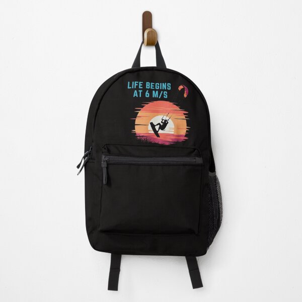 Item preview, Kitesurfing Life begins at 6 m/s Extreme Water Sports Surf Lifestyle Summer & Beachwear Gifts for Surfers designed and sold by MojNetSerwis WWK.