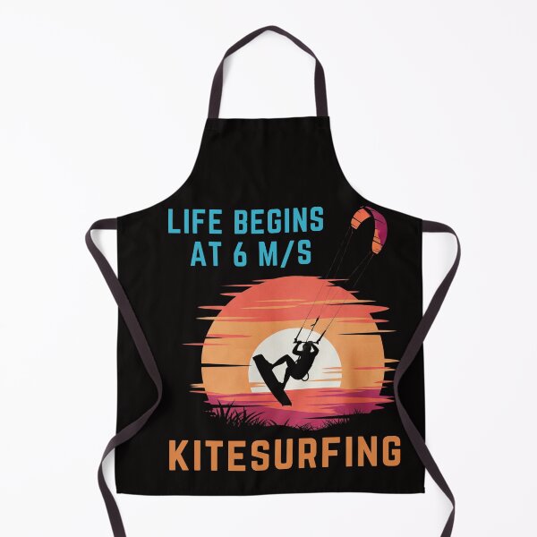 Item preview, Kitesurfing Life begins at 6 m/s Extreme Water Sports Surf Lifestyle Summer & Beachwear Gifts for Surfers designed and sold by MojNetSerwis WWK.
