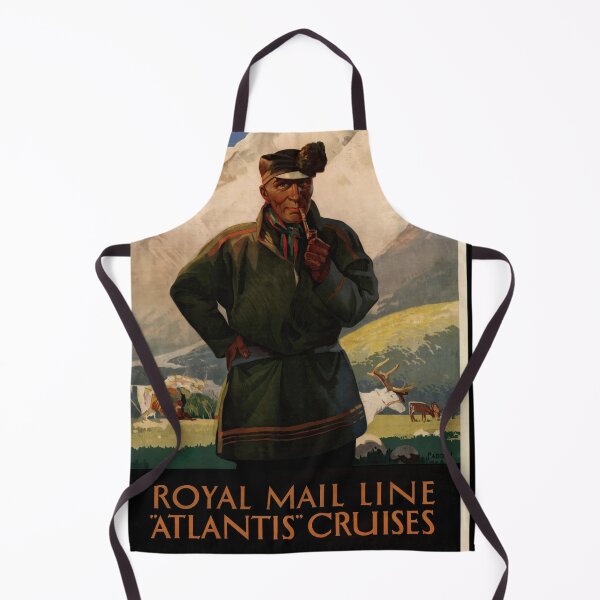 Aperçu de l'œuvre Affiche de voyage vintage | Croisières Atlantis de la Royal Mail Line | Style Art déco | Aventure arctique | Tourisme en paquebot | XXe siècle créée et vendue par artofuniverse.