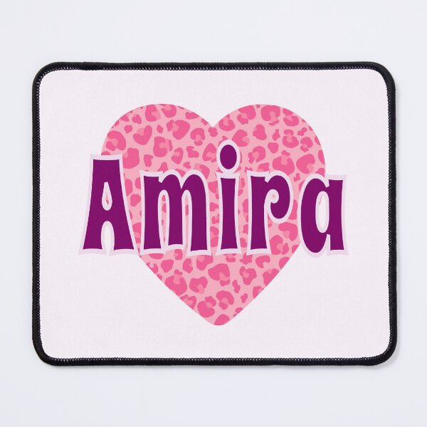 Item preview, Amira Name Pink Leopard Heart designed and sold by Jeallan Designs.