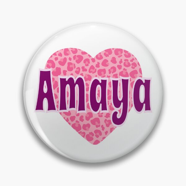 Item preview, Amaya Name Pink Leopard Heart  designed and sold by Jeallan Designs.