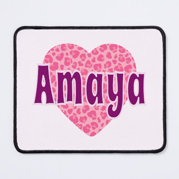 Item preview, Amaya Name Pink Leopard Heart designed and sold by Jeallan Designs.