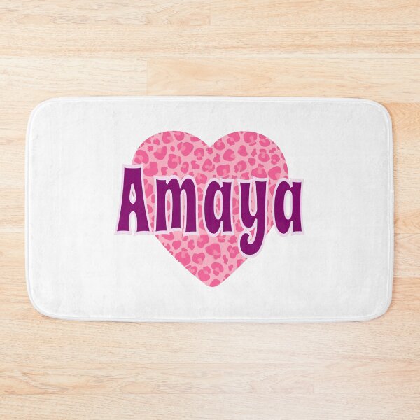 Item preview, Amaya Name Pink Leopard Heart  designed and sold by Jeallan Designs.