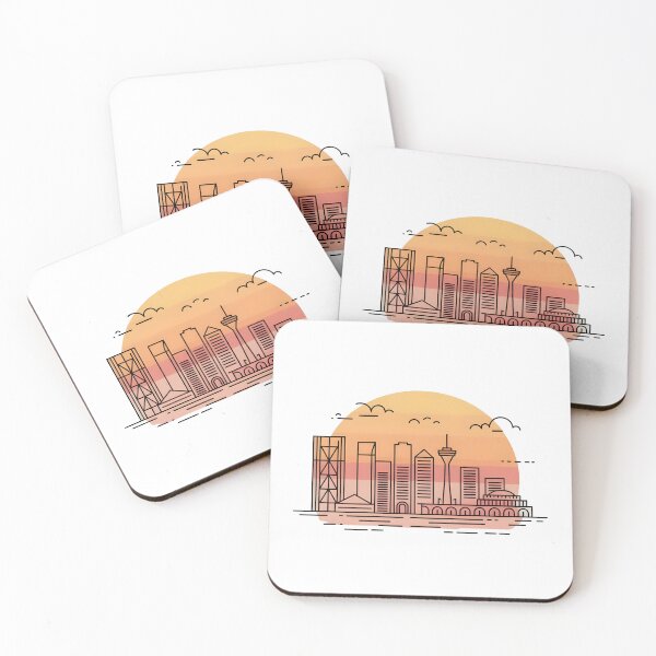 Item preview, Calgary Skyline – Minimalist Sunset Travel Souvenir Design designed and sold by Paper Drip.