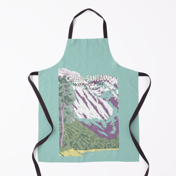 Item preview, Chubu Sangaku National Park Japan Illustration Travel Art Vintage designed and sold by KrisSidDesigns.