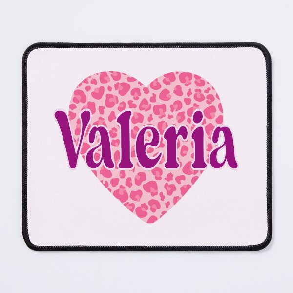 Item preview, Valeria Name Pink Leopard Heart designed and sold by Jeallan Designs.