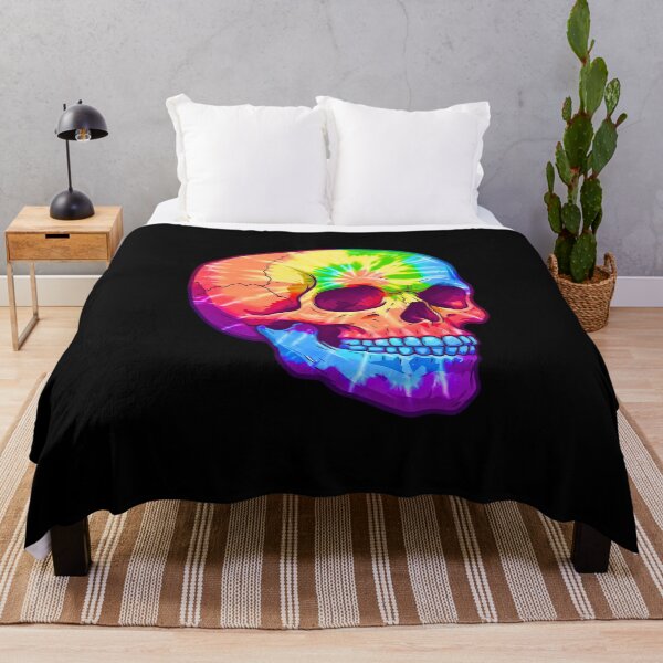 Item preview, Calavera psicodélica con efecto tie dye multicolor designed and sold by TheSkullRoom.