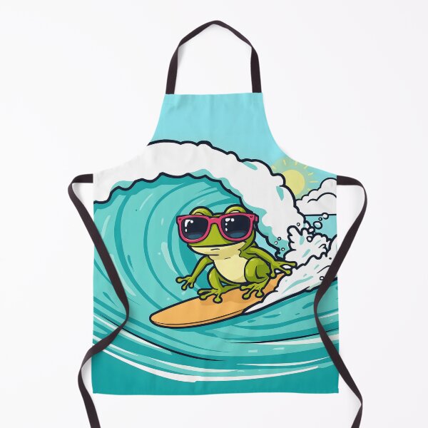 Item preview, Cool Surfing Frog with Sunglasses – Summer Beach Vibes designed and sold by ArtistanForge.